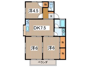 ビューハイツ平塚　NO.1の物件間取画像